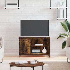 VidaXL Tv-meubel 80x40x50 cm - Bewerkt Hout - Gerookt Eikenkleurig