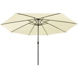 VidaXL Parasol LED-verlichting Metalen Paal 400 cm Zandkleurig