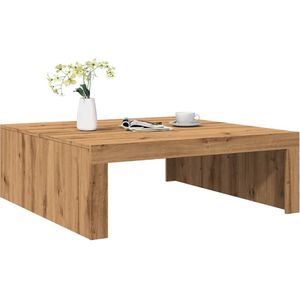 vidaXL Salontafel 100x100x35 cm bewerkt hout artisanaal eikenkleurig
