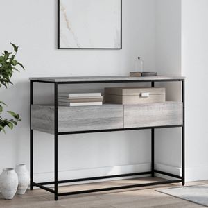 vidaXL Wandtafel 100x40x75 cm bewerkt hout grijs sonoma eikenkleurig