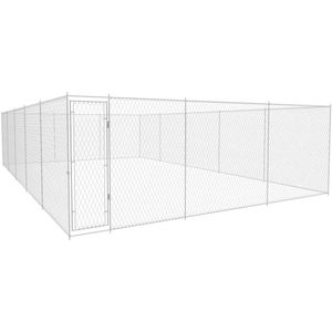 vidaXL Hondenkennel voor buiten 950x570x185 cm gegalvaniseerd staal