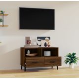 VidaXL Tv-meubel 80x36x50 cm - Bewerkt Hout - Bruineikenkleurig