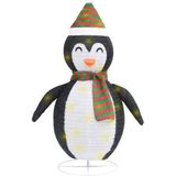 vidaXL Kerstpinguïn decoratief LED 60 cm luxe stof