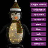 vidaXL Kerstpinguïn decoratief LED 60 cm luxe stof