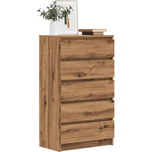 vidaXL Ladekast 60x36x103 cm bewerkt hout artisanaal eikenkleur
