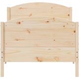 vidaXL Bedframe met hoofdbord massief grenenhout 90x200 cm