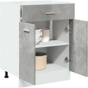 vidaXL Onderkast met lade Lyon 60x46x81,5 cm bewerkt hout betongrijs