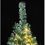 vidaXL Kunstkerstboom met 300 LED's kerstballen en sneeuw 180 cm