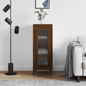 VidaXL Dressoir 34,5x34x90 cm Bewerkt Hout Bruineikenkleurig