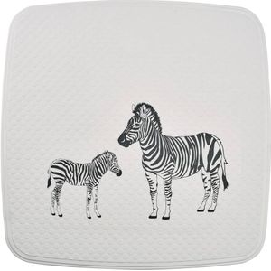 RIDDER Douchemat Zebra 54x54 cm wit en zwart