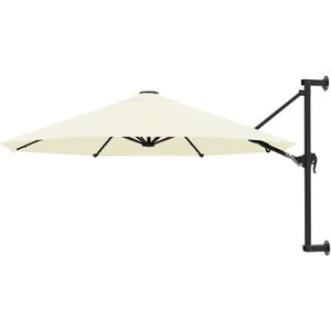 VidaXL Wandparasol 300 cm - Metalen Paal - Zandkleurig