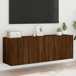 vidaXL Tv-meubels 2 st wandgemonteerd 60x30x41 cm bruin eikenkleur