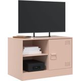 vidaXL Tv-meubel 67x39x44 cm staal roze