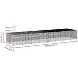 vidaXL Huisdierenkooi met deur 36 panelen 35x35 cm staal zwart