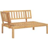 vidaXL 3-delige Loungeset pallet met kussens massief acaciahout