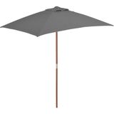 VidaXL Parasol Houten Paal 150x200 cm Antraciet