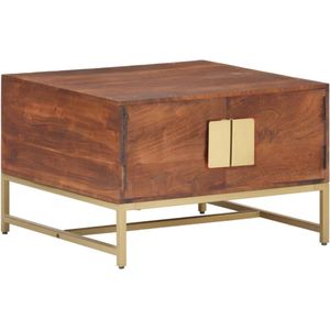 vidaXL Salontafel 67x67x45 cm massief mangohout honingbruin