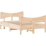 vidaXL Bedframe met hoofdbord massief grenenhout 120x190 cm