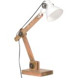 vidaXL Bureaulamp industrieel rond E27 58x18x90 cm wit