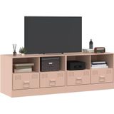 vidaXL Tv-meubelen 2 st 67x39x44 cm staal roze