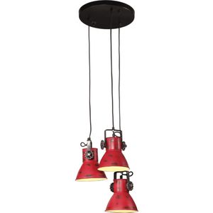 vidaXL Hanglamp 25 W E27 30x30x100 cm verweerd rood