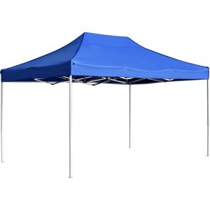 vidaXL Partytent professioneel inklapbaar 4,5x3 m aluminium blauw