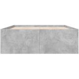vidaXL Bedframe bewerkt hout betongrijs 140x200 cm