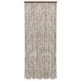 vidaXL-Vliegengordijn-56x200-cm-chenille-taupe-en-wit