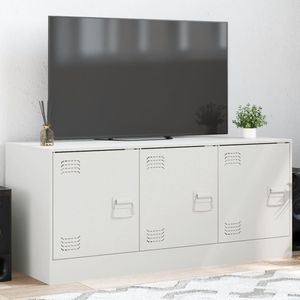 vidaXL Tv-meubel 99x39x44 cm staal wit
