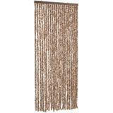 vidaXL-Vliegengordijn-90x220-cm-chenille-beige-en-donkerbruin