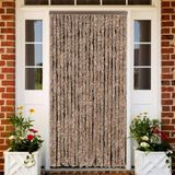 vidaXL-Vliegengordijn-90x220-cm-chenille-beige-en-donkerbruin