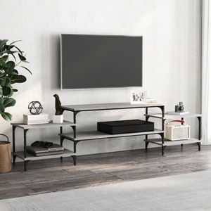 VidaXL Tv-meubel 197x35x52 cm - Bewerkt Hout - Grijs Sonoma Eikenkleurig