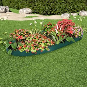 VidaXL Gazonranden 10 st 65x15 cm PP Groen 