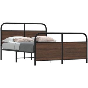 vidaXL Bedframe zonder matras bewerkt hout bruin eikenkleur 120x200 cm