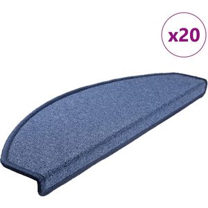 vidaXL - Trapmatten - Blauw - Halfrond - 20 stuks - 65x24x4 cm