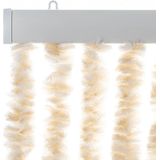 vidaXL-Vliegengordijn-100x230-cm-chenille-beige-en-wit