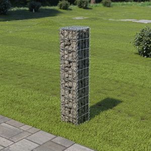 VidaXL Schanskorfmuur met Deksel 20x20x100 cm - Gegalvaniseerd Staal