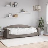 vidaXL Slaapbank met matras 80x200 cm stof taupe