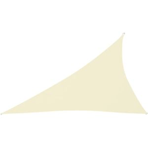 vidaXL Zonnescherm driehoekig 3x4x5 m oxford stof crèmekleurig