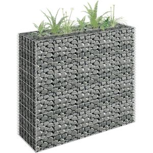 vidaXL Gabion plantenbak verhoogd 90x30x90 cm gegalvaniseerd staal