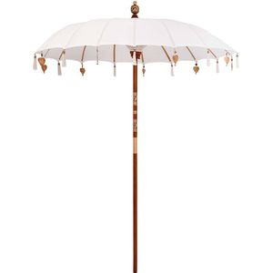 vidaXL Balinese Parasol Crème (180-190) x 260 cm