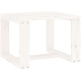 vidaXL Tuinbijzettafel 40x38x28,5 cm massief grenenhout wit