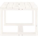 vidaXL Tuinbijzettafel 40x38x28,5 cm massief grenenhout wit