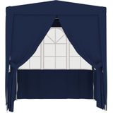 VidaXL Professionele Partytent 2x2m Blauw - Zijwanden 90 g/m²