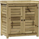 vidaXL Oppottafel met schappen 82,5x50x86,5 cm geïmpregneerd hout