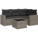 VidaXL-5-delige-Loungeset-met-kussens-poly-rattan-grijs