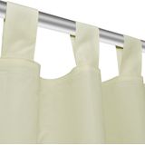 vidaXL-Micro-Satijnen-Gordijnen-met-Ringen-140-x-245-cm-2-stuks-(Creme)