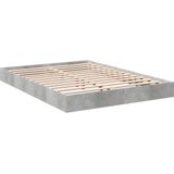 vidaXL Bedframe bewerkt hout betongrijs 140x190 cm