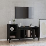 VidaXL TV-meubel 100x35x55 cm - Bewerkt Hout Zwart