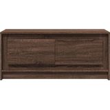 vidaXL - Salontafel - met - LED-verlichting - bewerkt - hout - bruin - eikenkleur